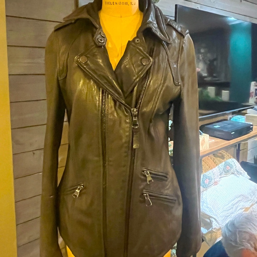 Women's Leather Moto Jacket